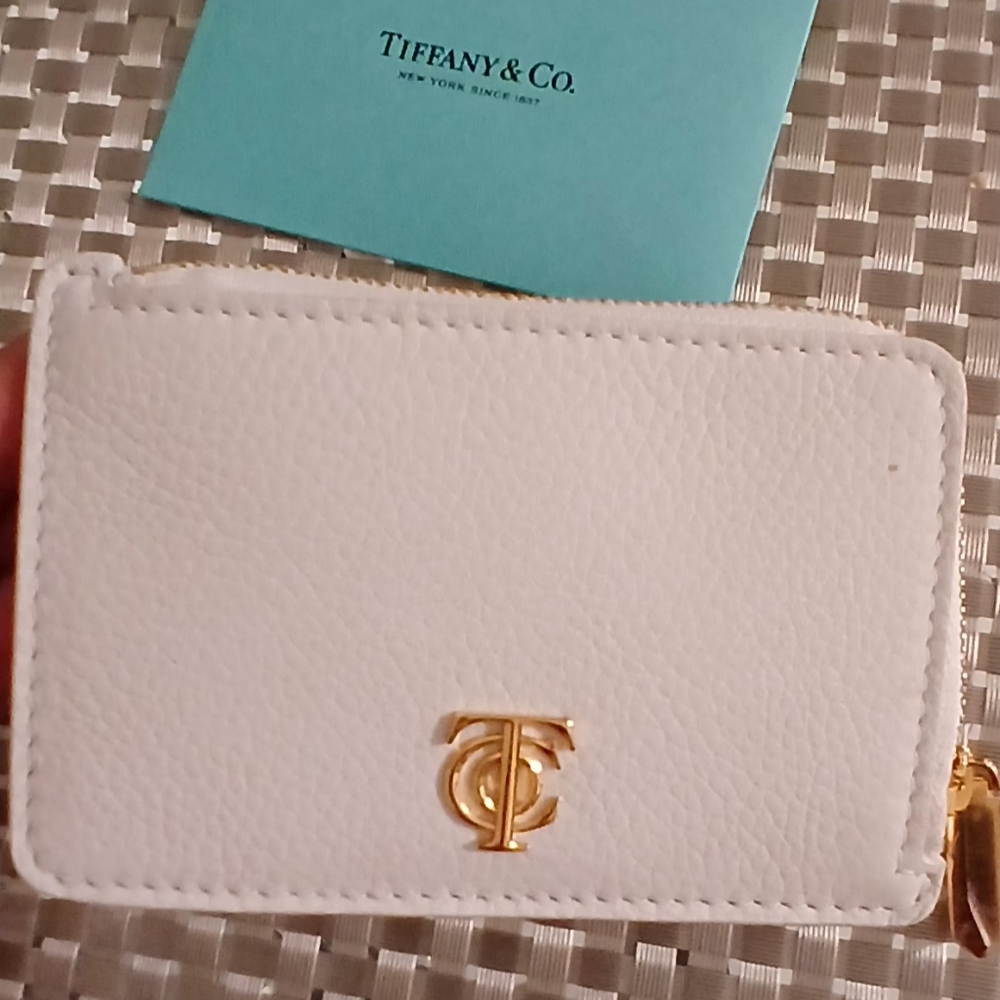 NEW AUTHENTIC Tiffany & Co $500 Zip Wallet Card Case Made In Italy - Picture 2 of 14